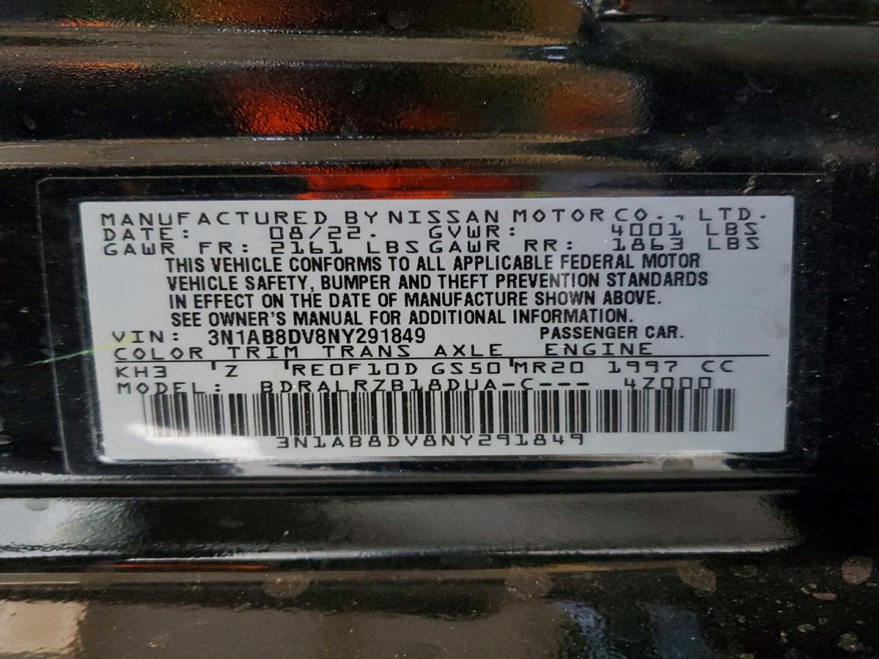 2022 NISSAN SENTRA