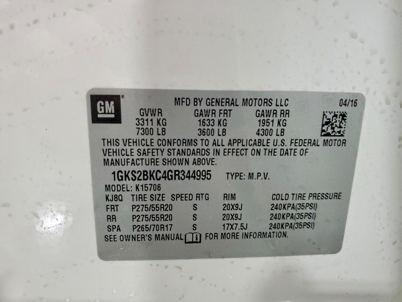 2016 GMC YUKON