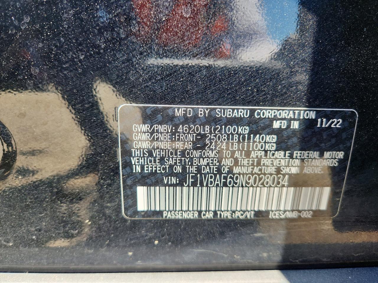 2022 SUBARU WRX