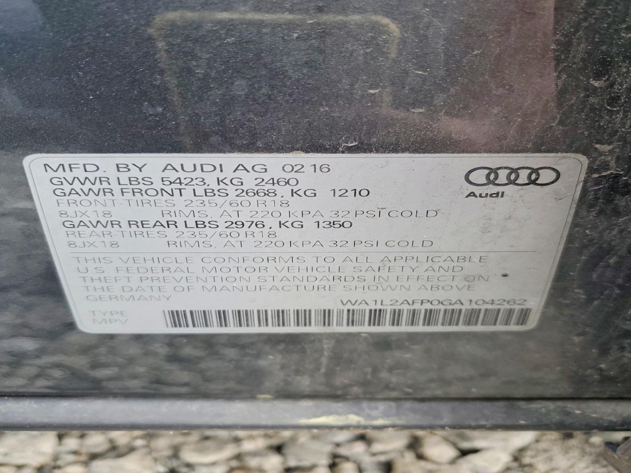 2016 AUDI Q5