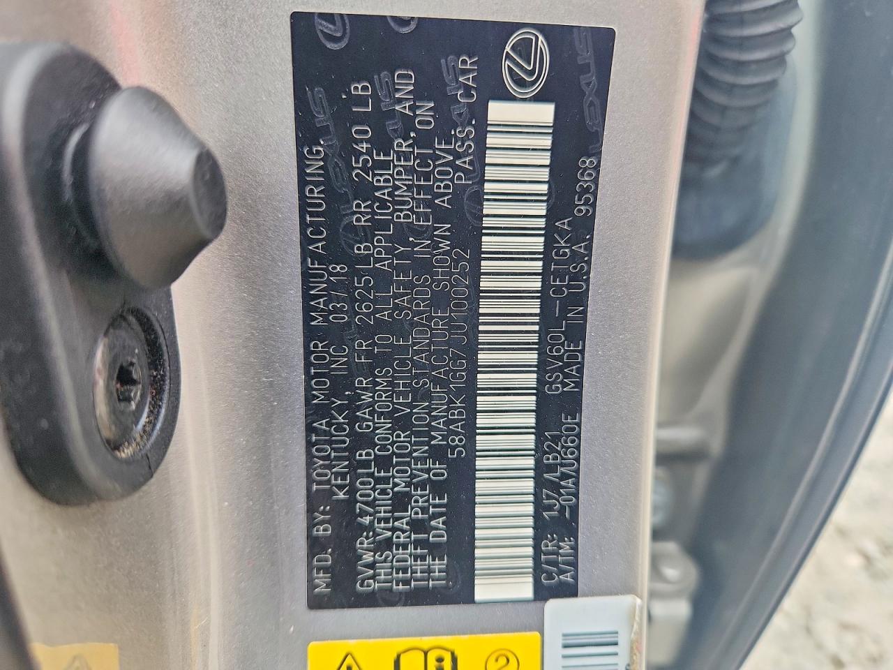 2018 LEXUS ES350