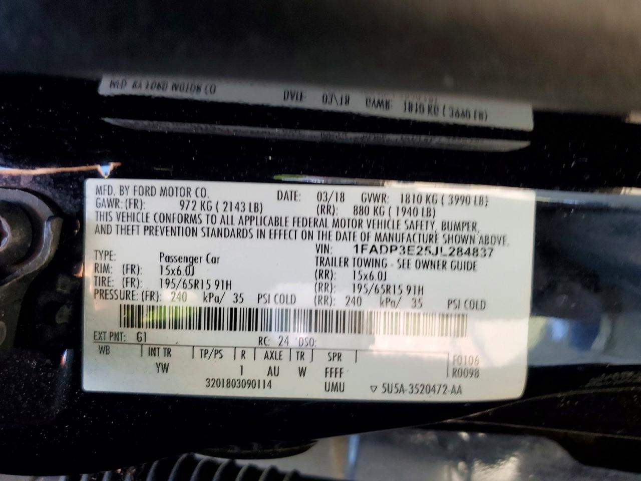 2018 FORD FOCUS
