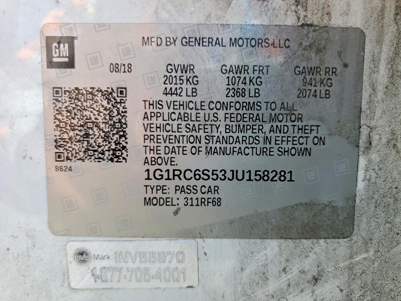 2018 CHEVROLET VOLT