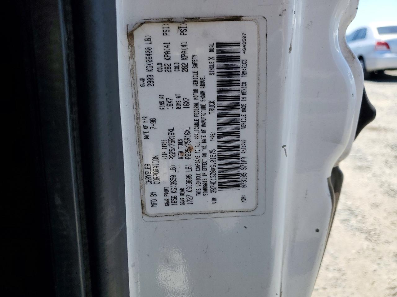 1999 DODGE RAM 1500