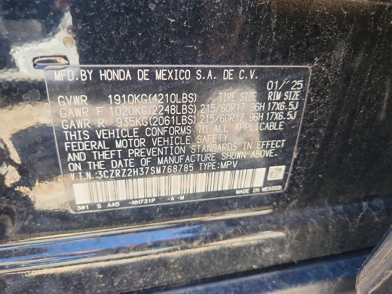 2025 HONDA HR-V