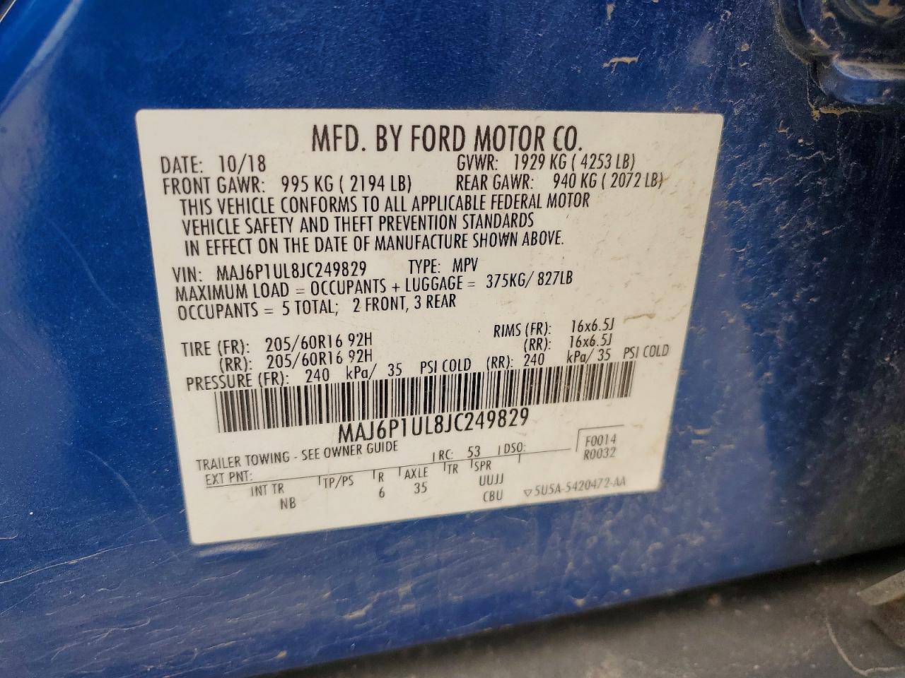 2018 FORD ECOSPORT