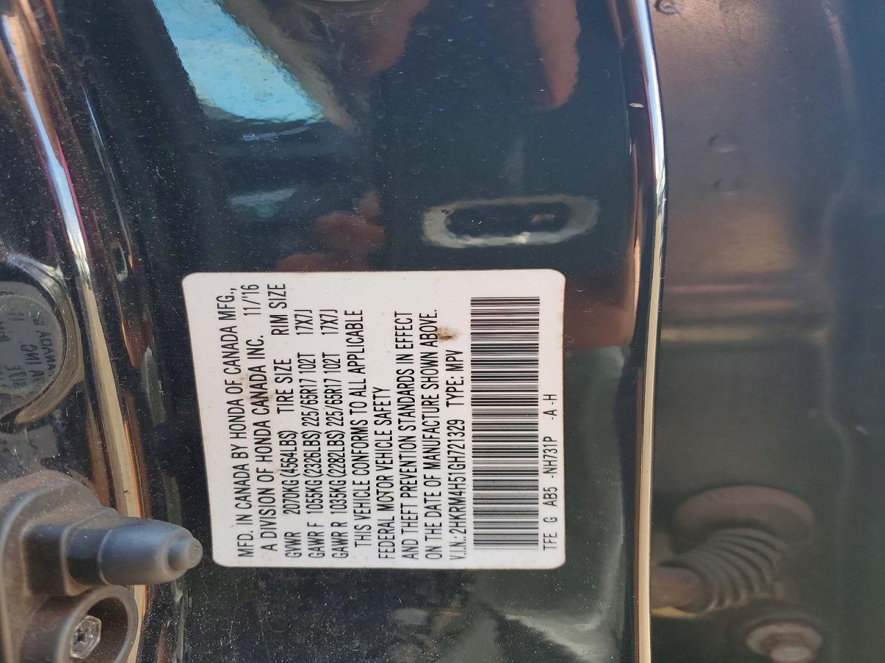 2016 HONDA CRV