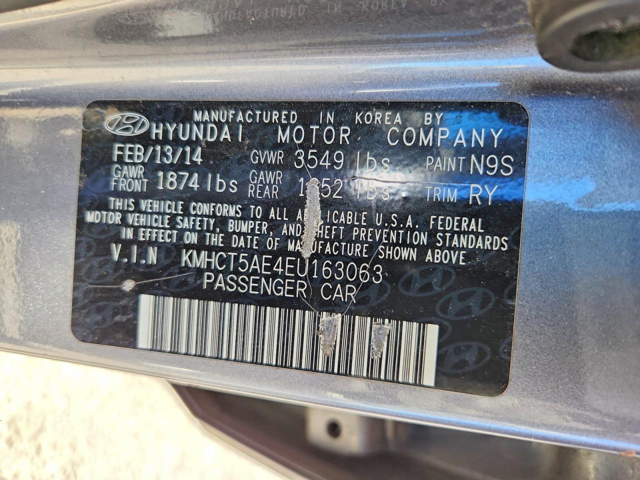 2014 HYUNDAI ACCENT