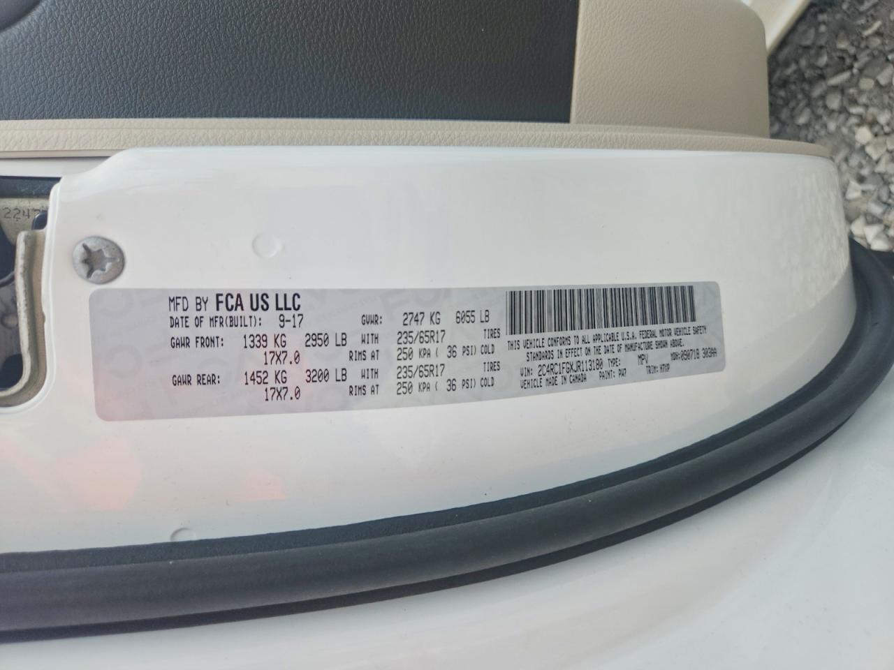 2018 CHRYSLER PACIFICA