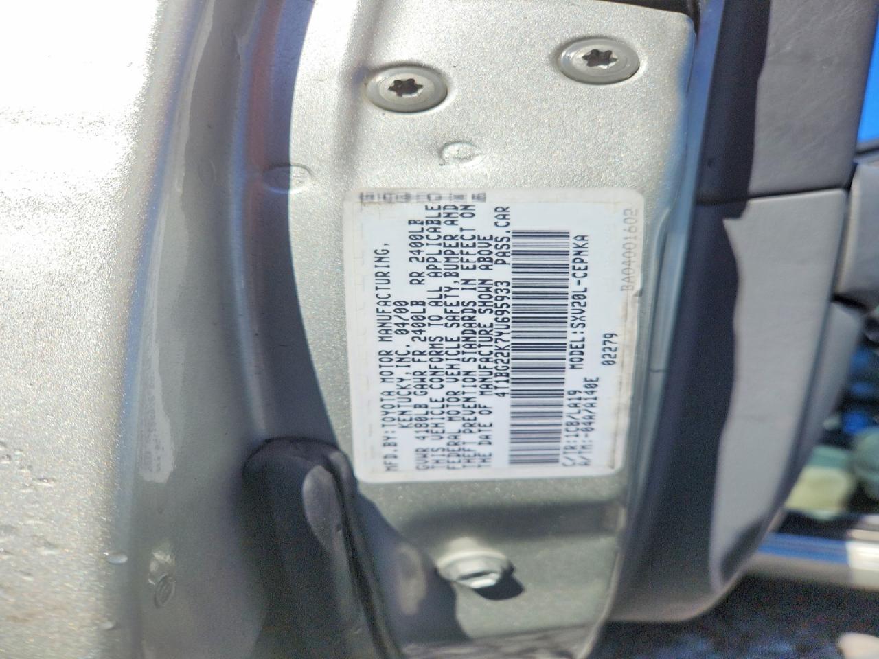 2000 TOYOTA CAMRY