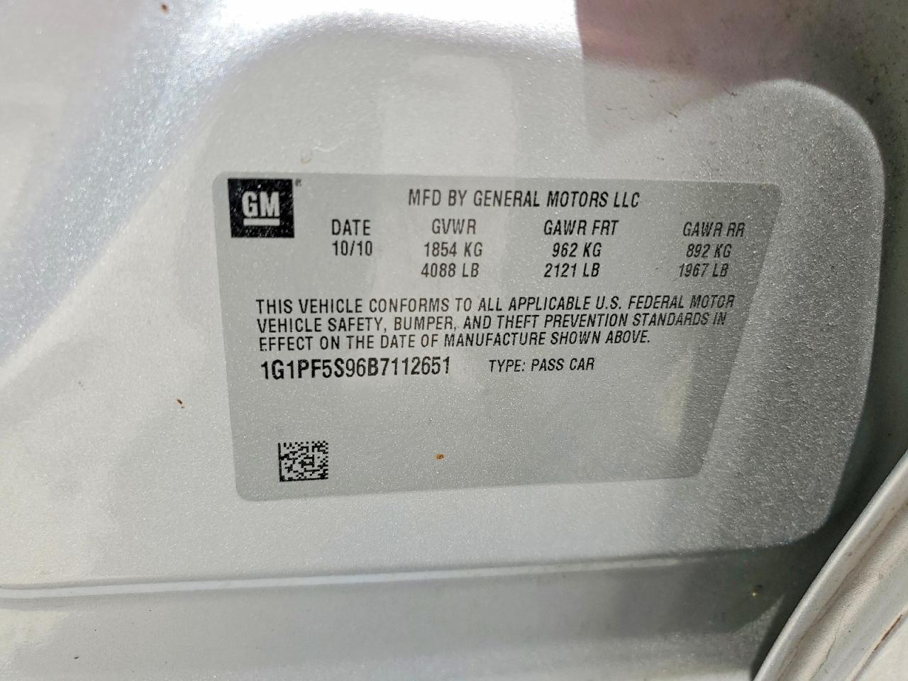 2011 CHEVROLET CRUZE