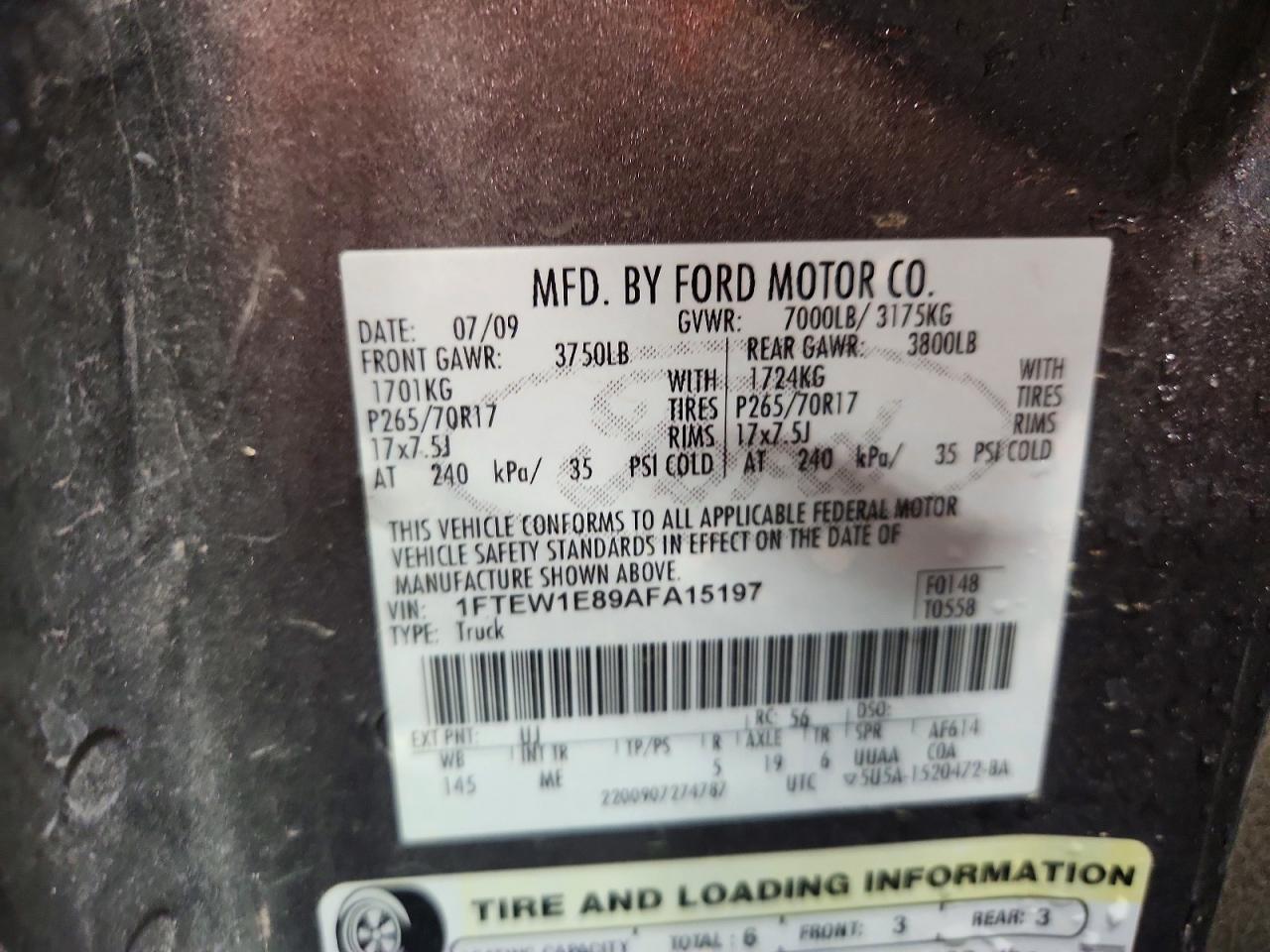 2010 FORD F150