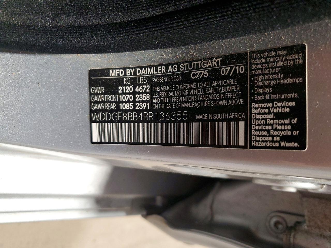 2011 MERCEDES-BENZ C-CLASS