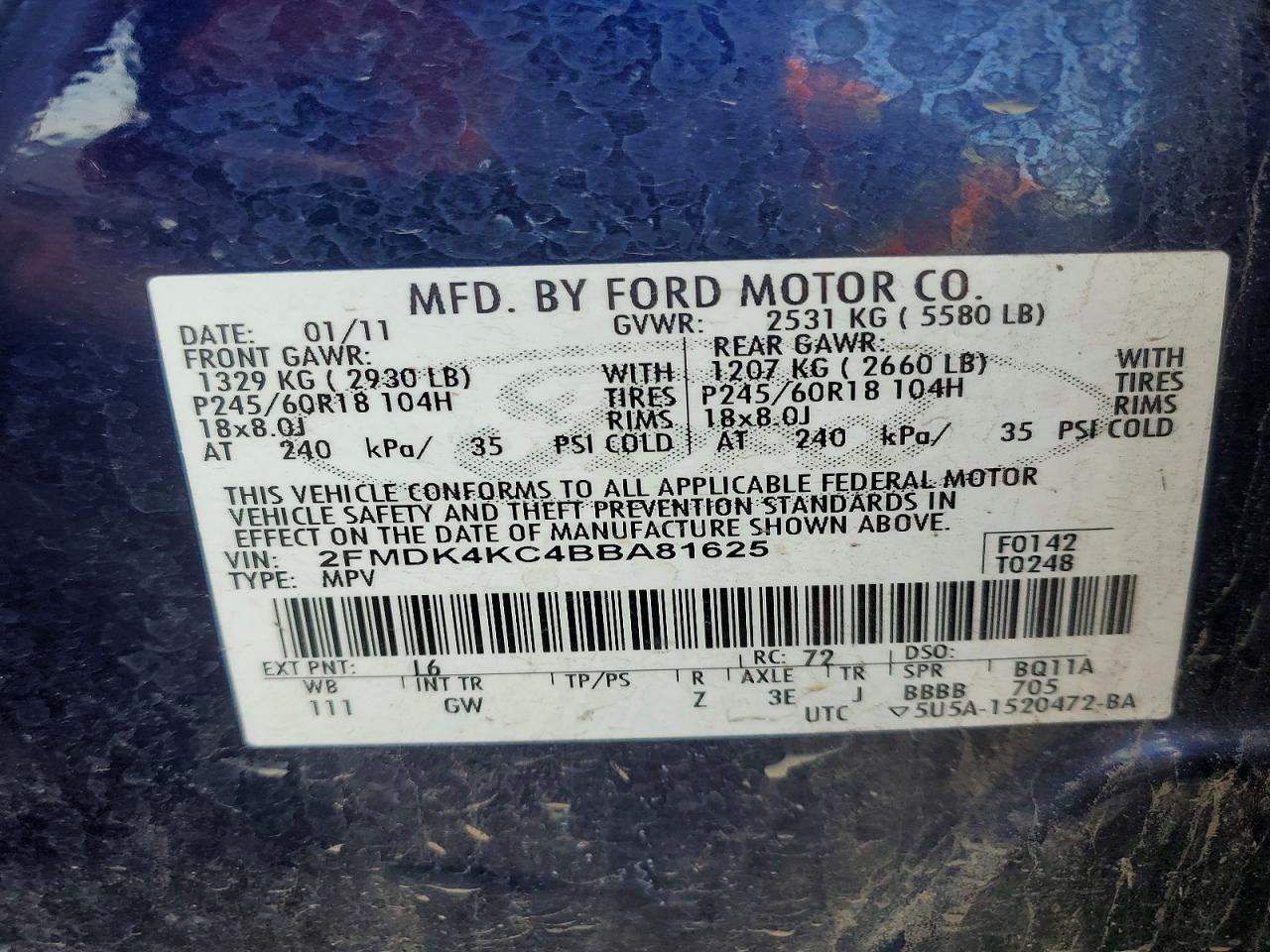 2011 FORD EDGE