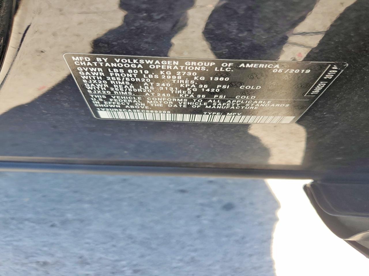 2019 VOLKSWAGEN ATLAS