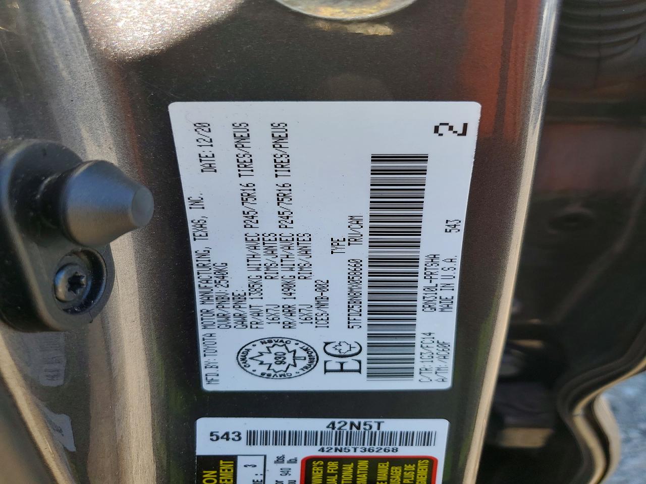 2021 TOYOTA TACOMA