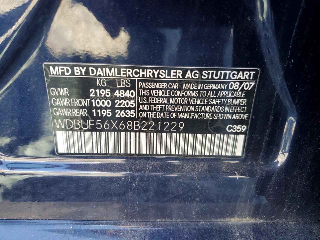 2008 MERCEDES-BENZ E-CLASS