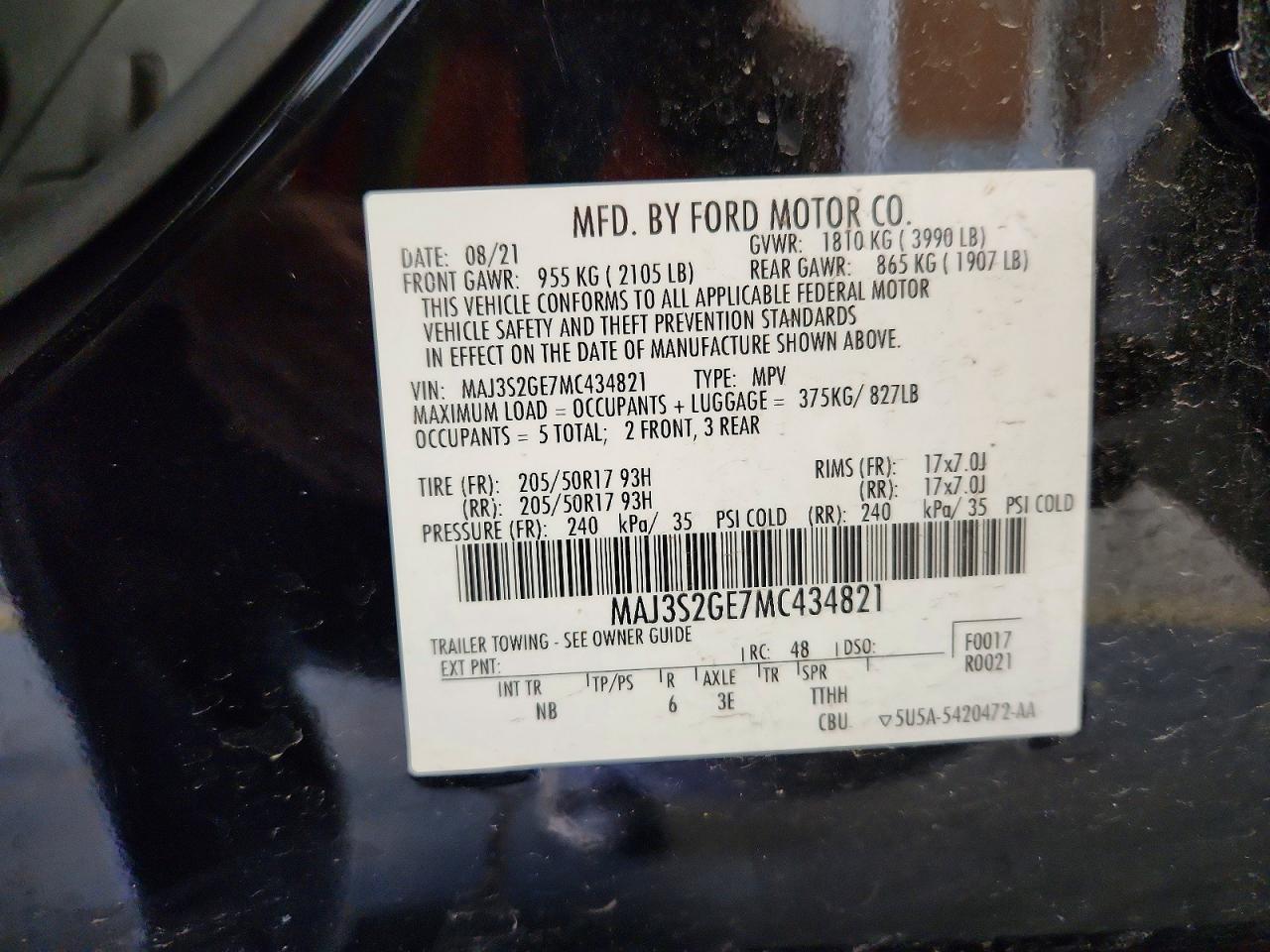 2021 FORD ECOSPORT