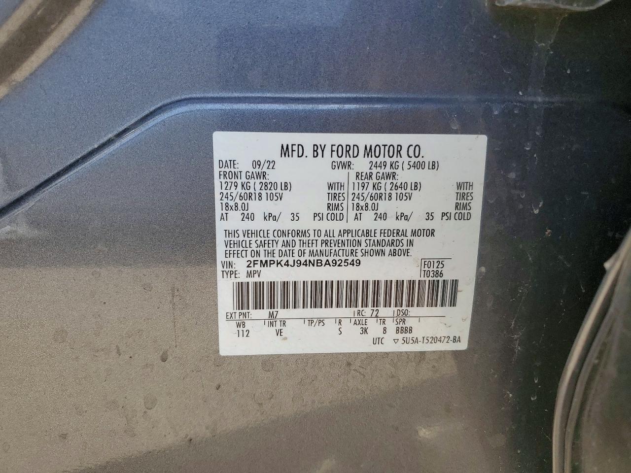 2022 FORD EDGE
