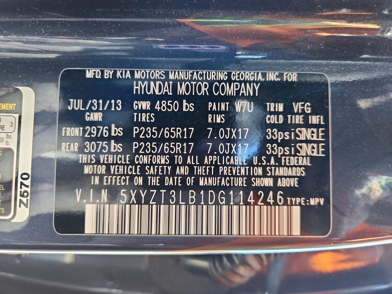2013 HYUNDAI SANTA FE