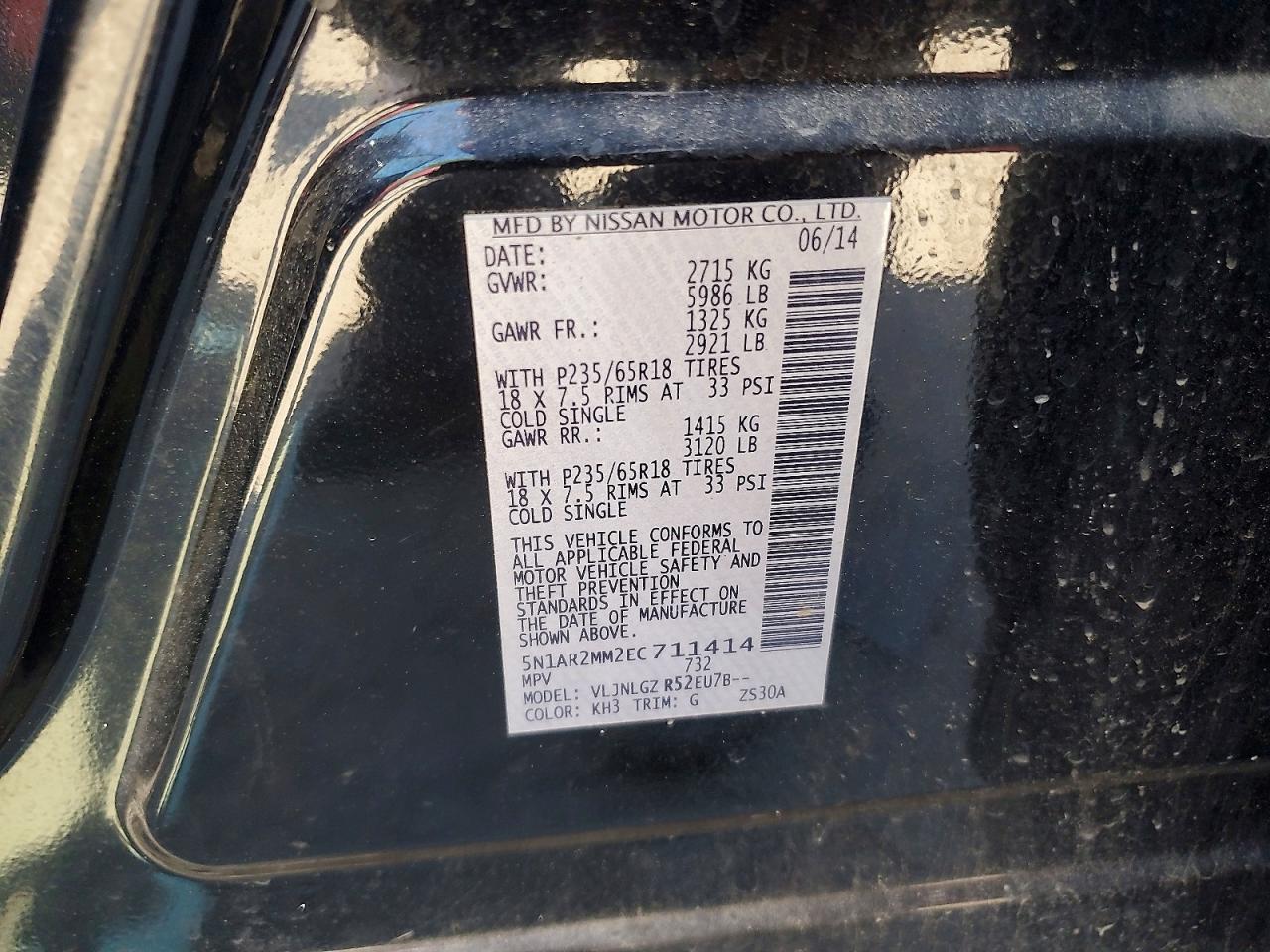 2014 NISSAN PATHFINDER