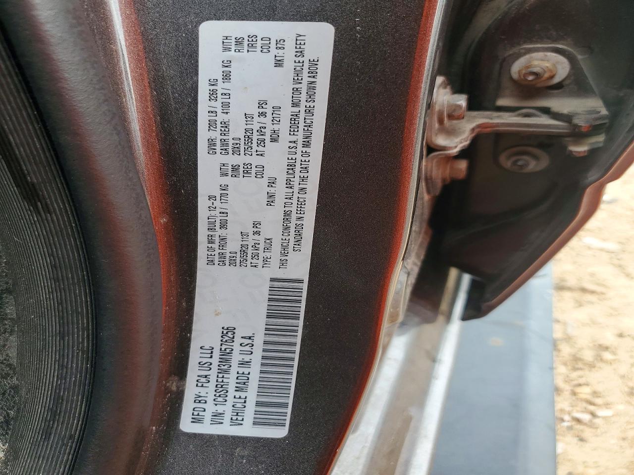 2021 RAM 1500