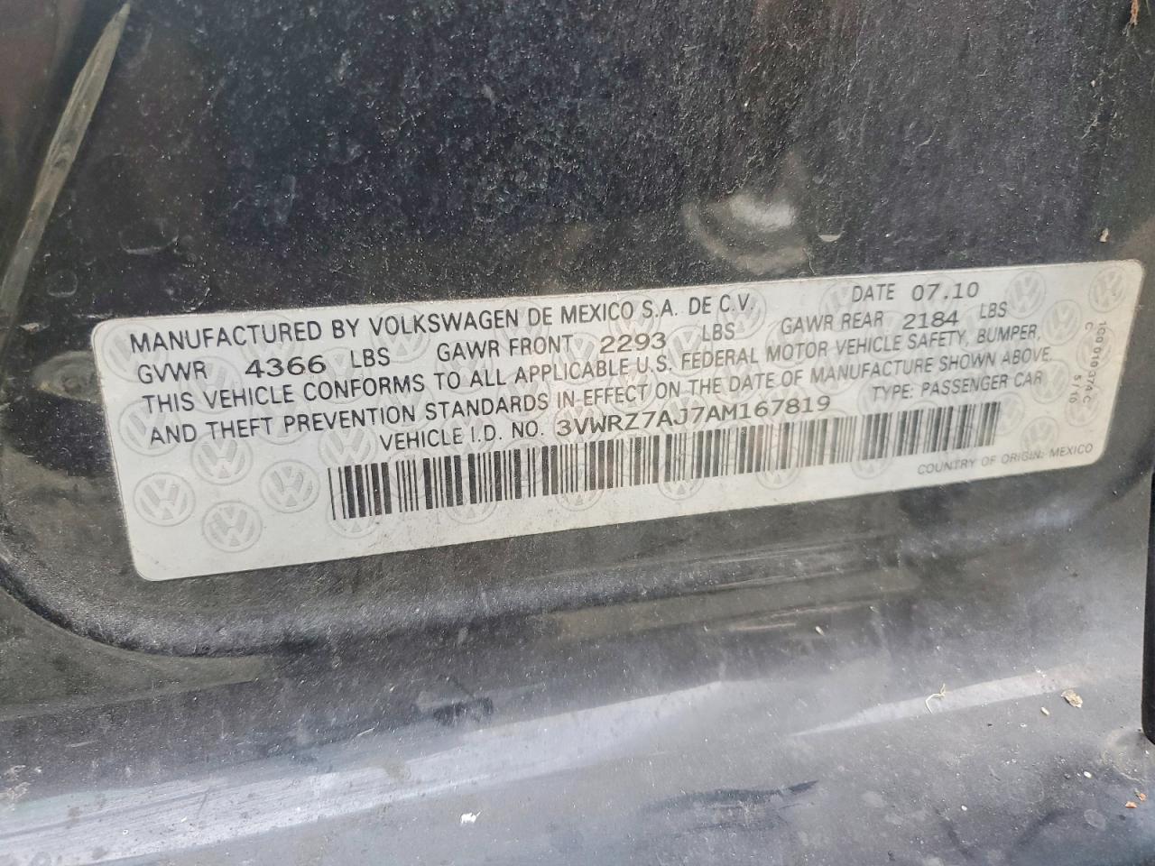 2010 VOLKSWAGEN JETTA