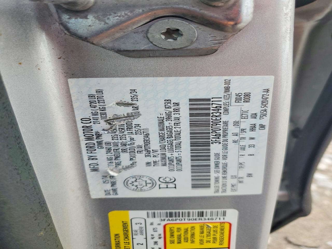 2014 FORD FUSION