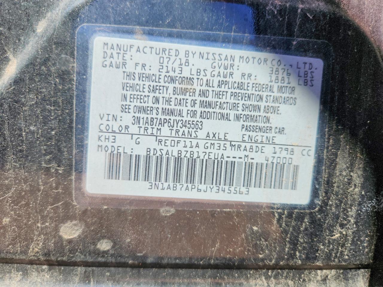 2018 NISSAN SENTRA