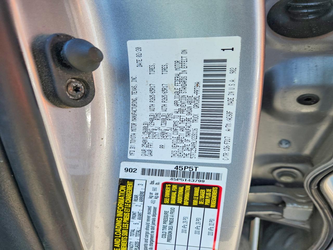 2020 TOYOTA TACOMA