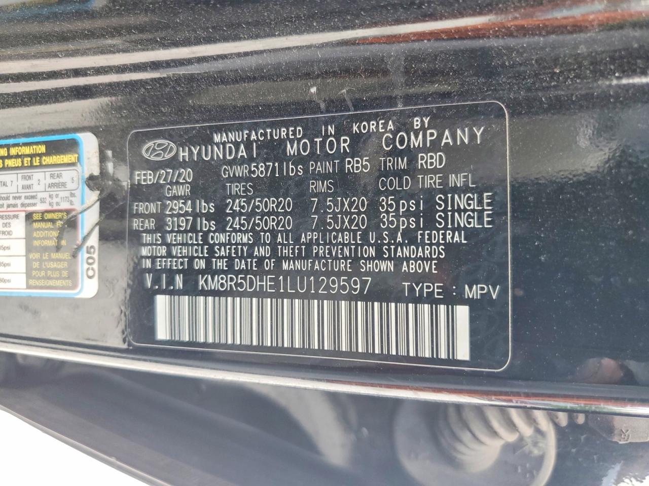 2020 HYUNDAI PALISADE