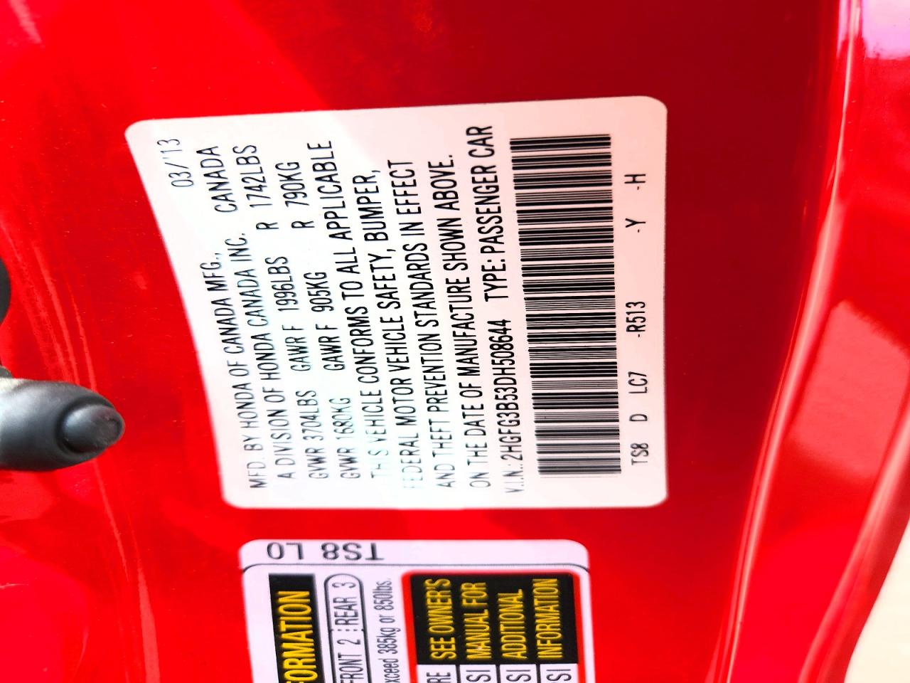2013 HONDA CIVIC