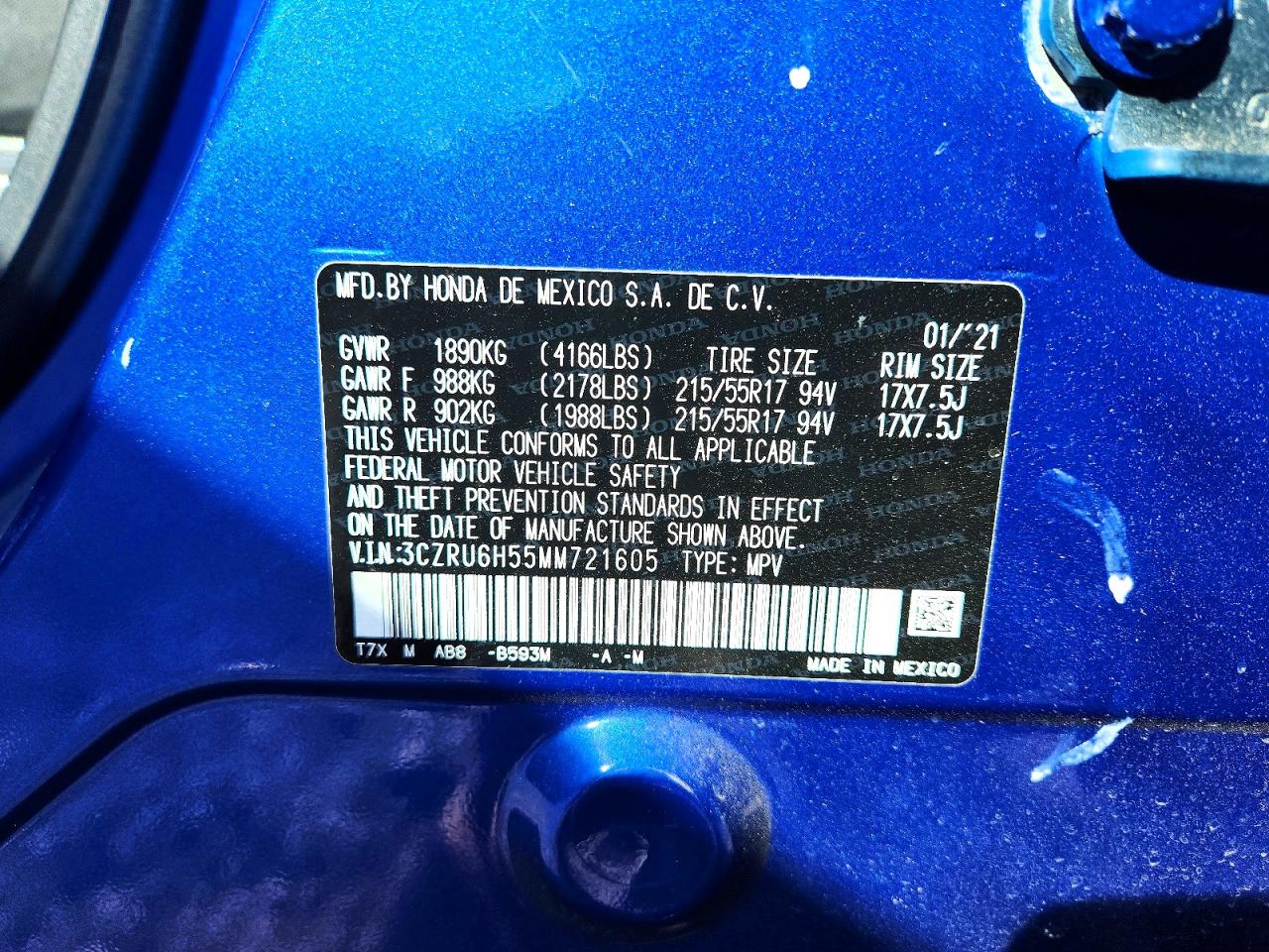 2021 HONDA HR-V