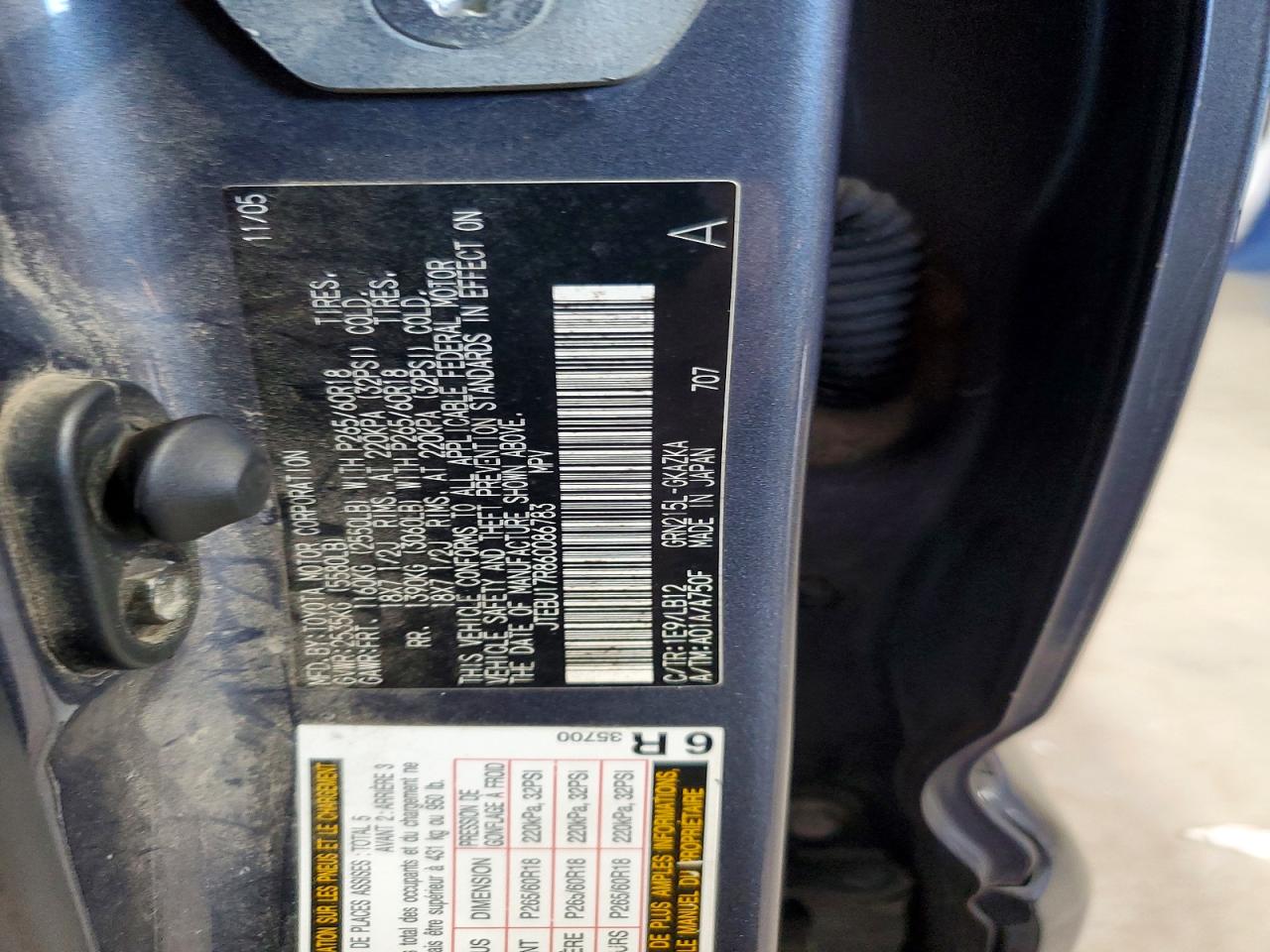 2006 TOYOTA 4RUNNER