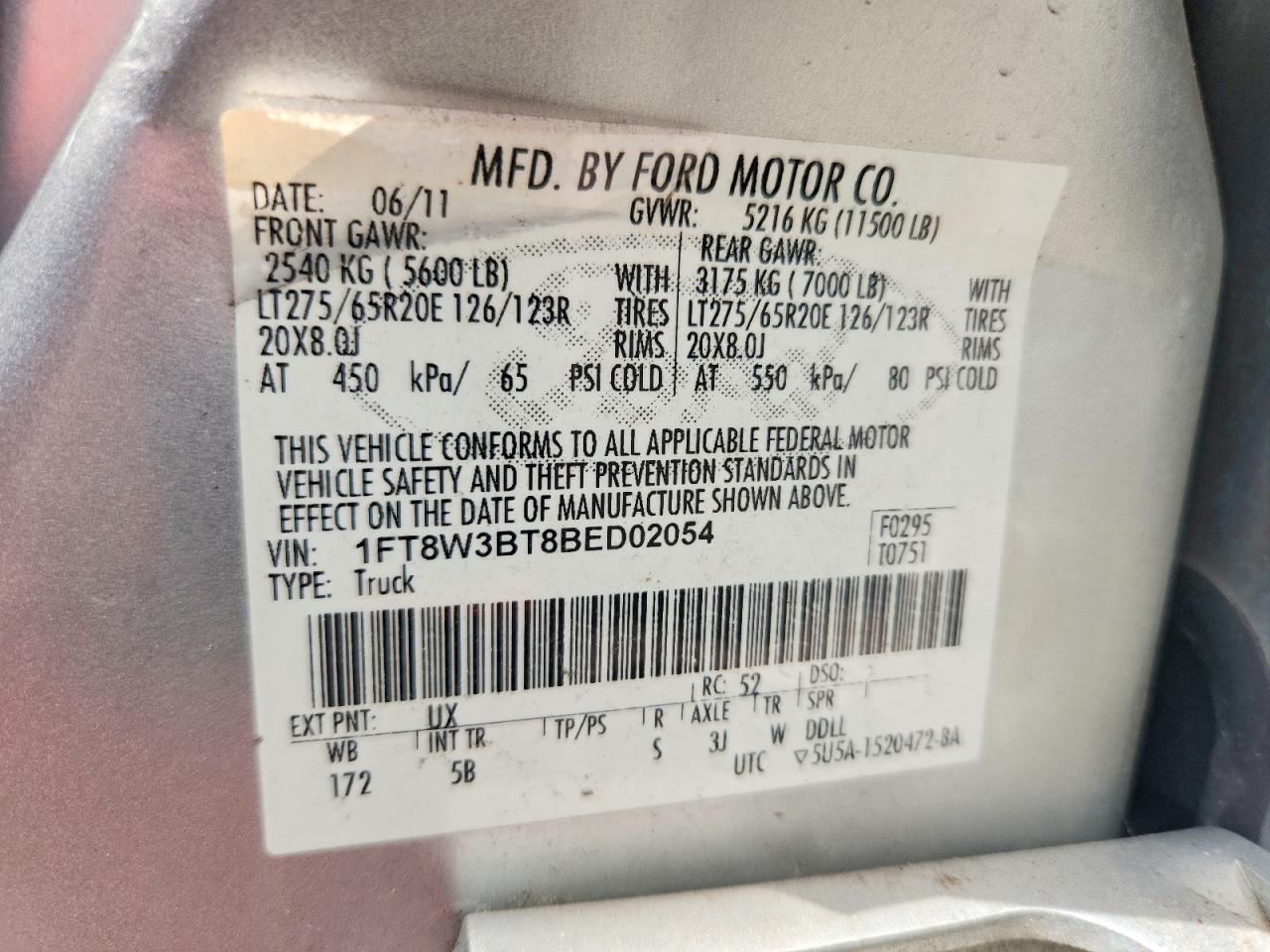 2011 FORD F350