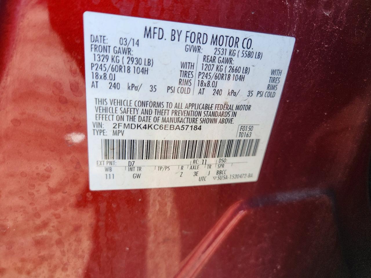 2014 FORD EDGE