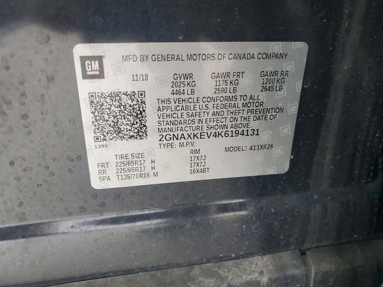 2019 CHEVROLET EQUINOX