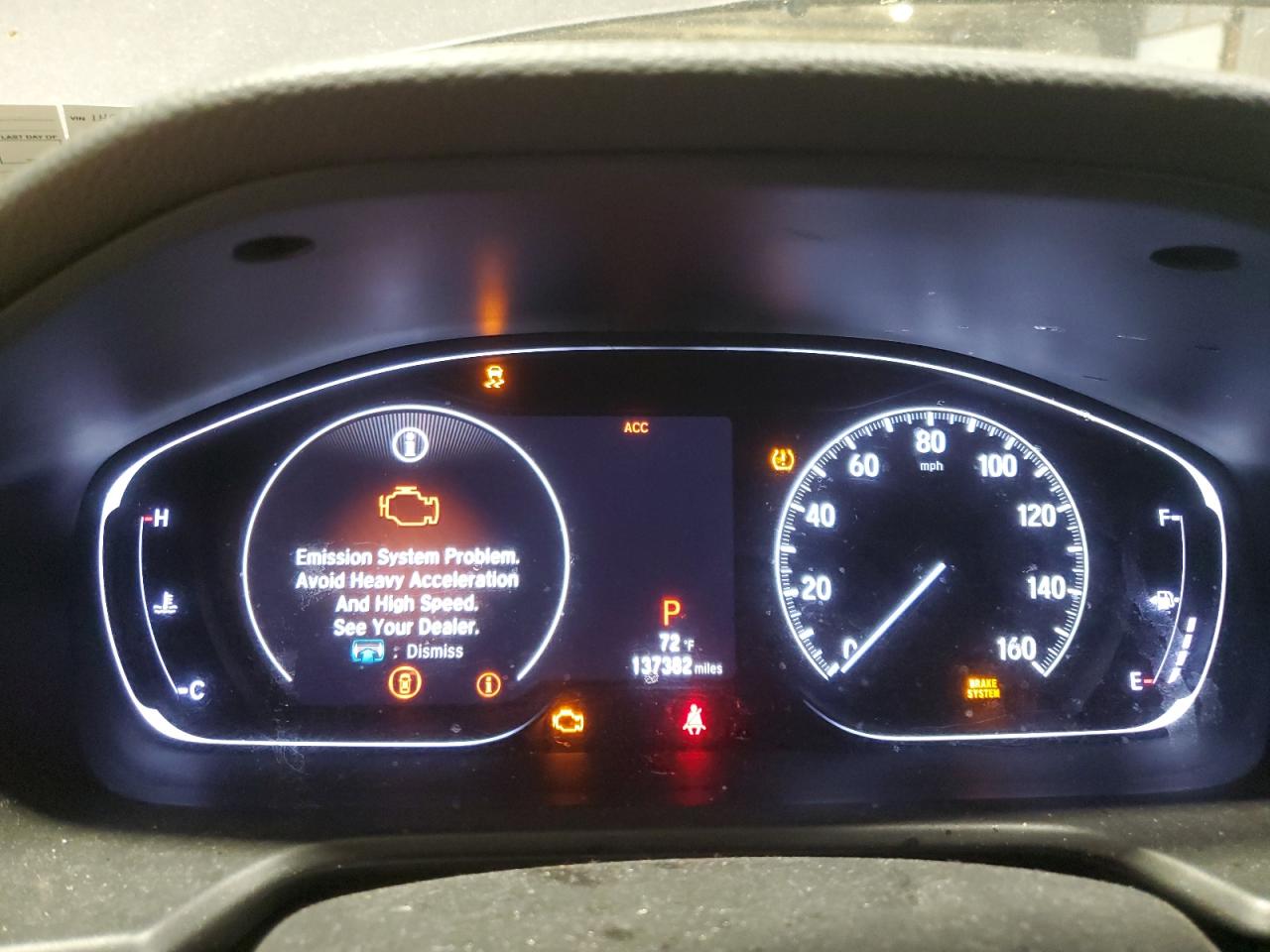2019 HONDA ACCORD