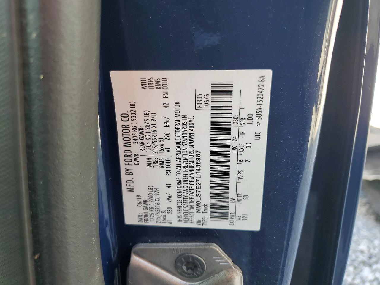 2020 FORD TRANSIT