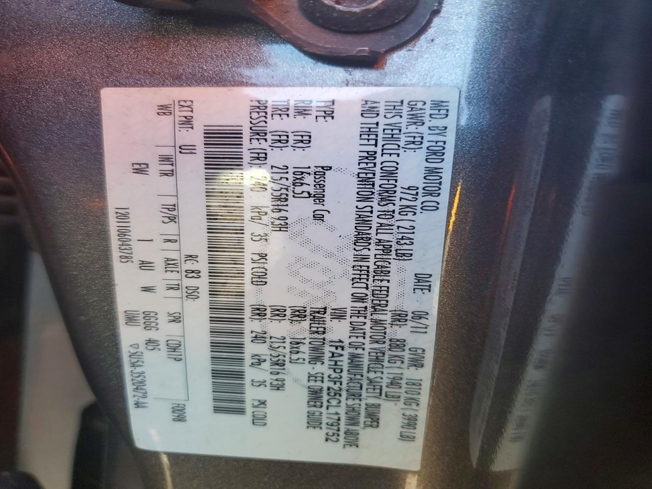 2012 FORD FOCUS