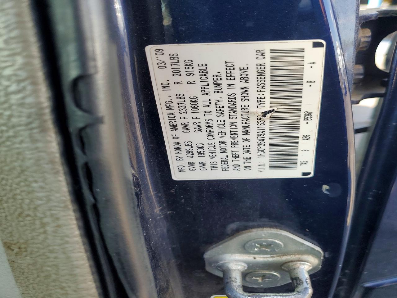 2009 HONDA ACCORD