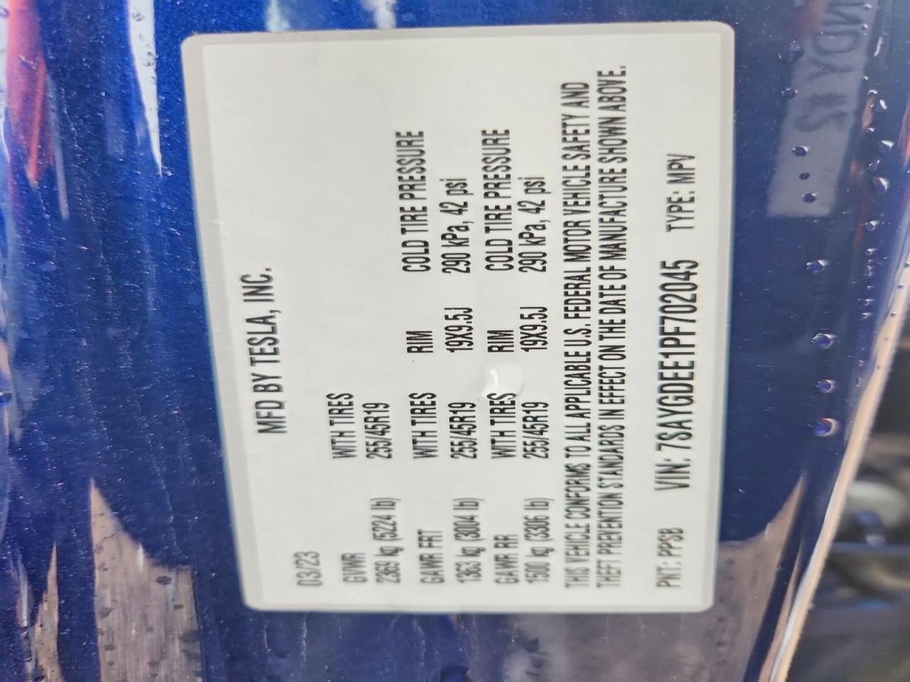 2023 TESLA MODEL Y