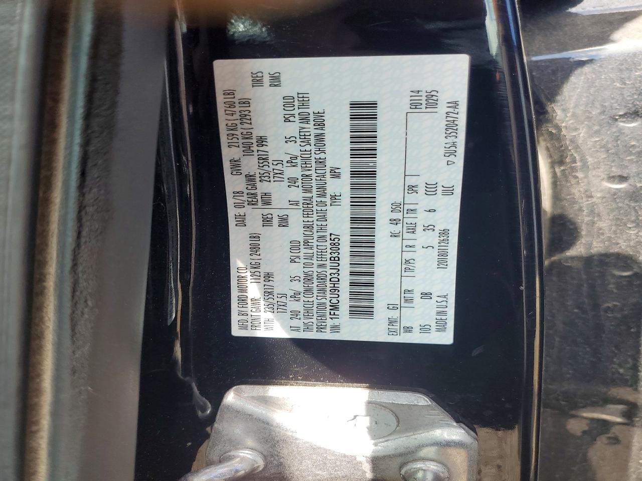 2018 FORD ESCAPE