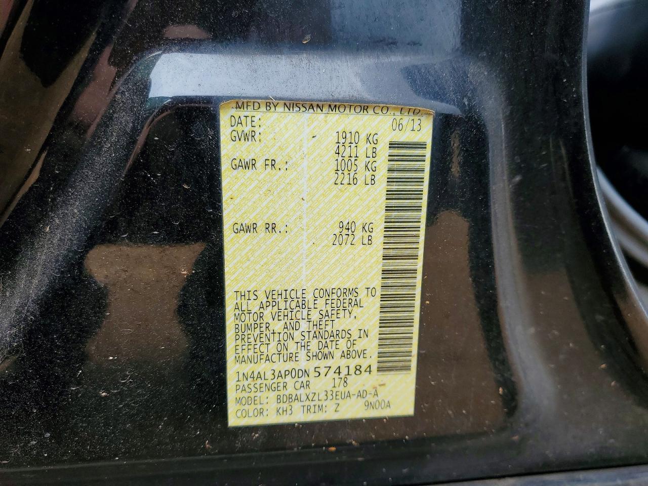 2013 NISSAN ALTIMA