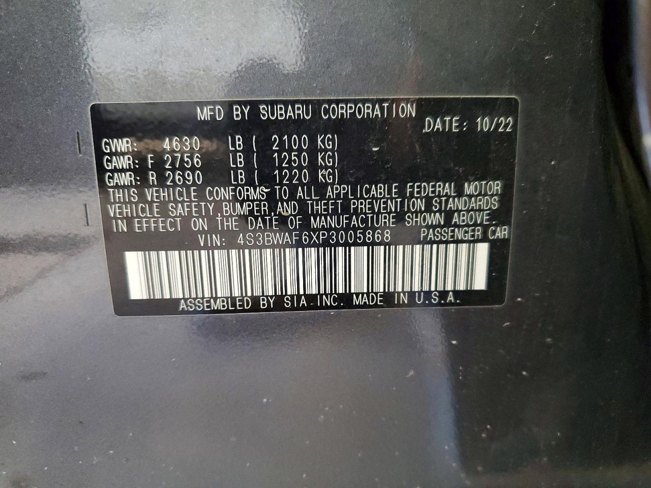 2023 SUBARU LEGACY