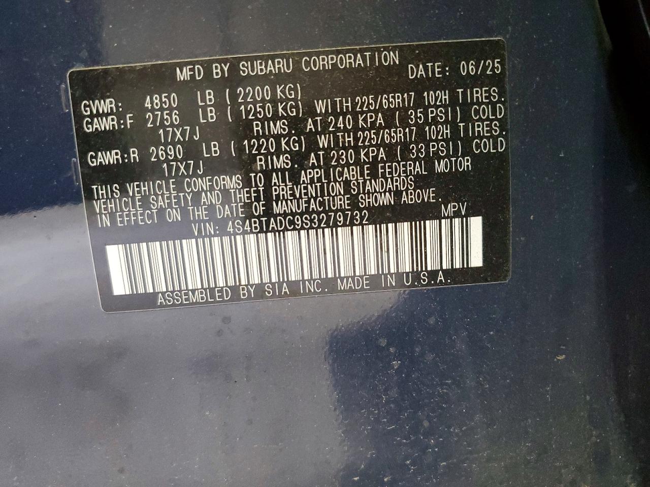 2025 SUBARU OUTBACK