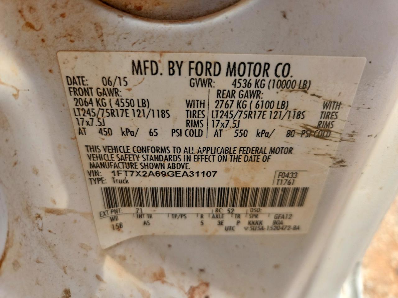 2016 FORD F250