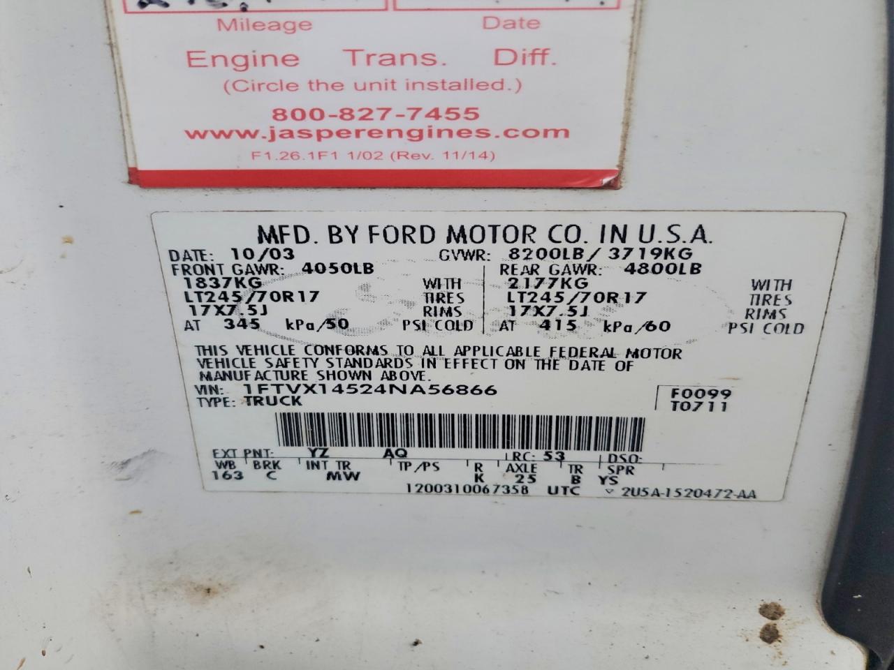 2004 FORD F150