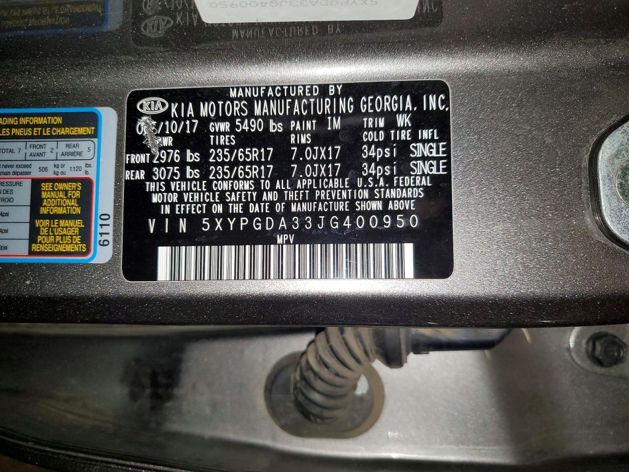 2018 KIA SORENTO