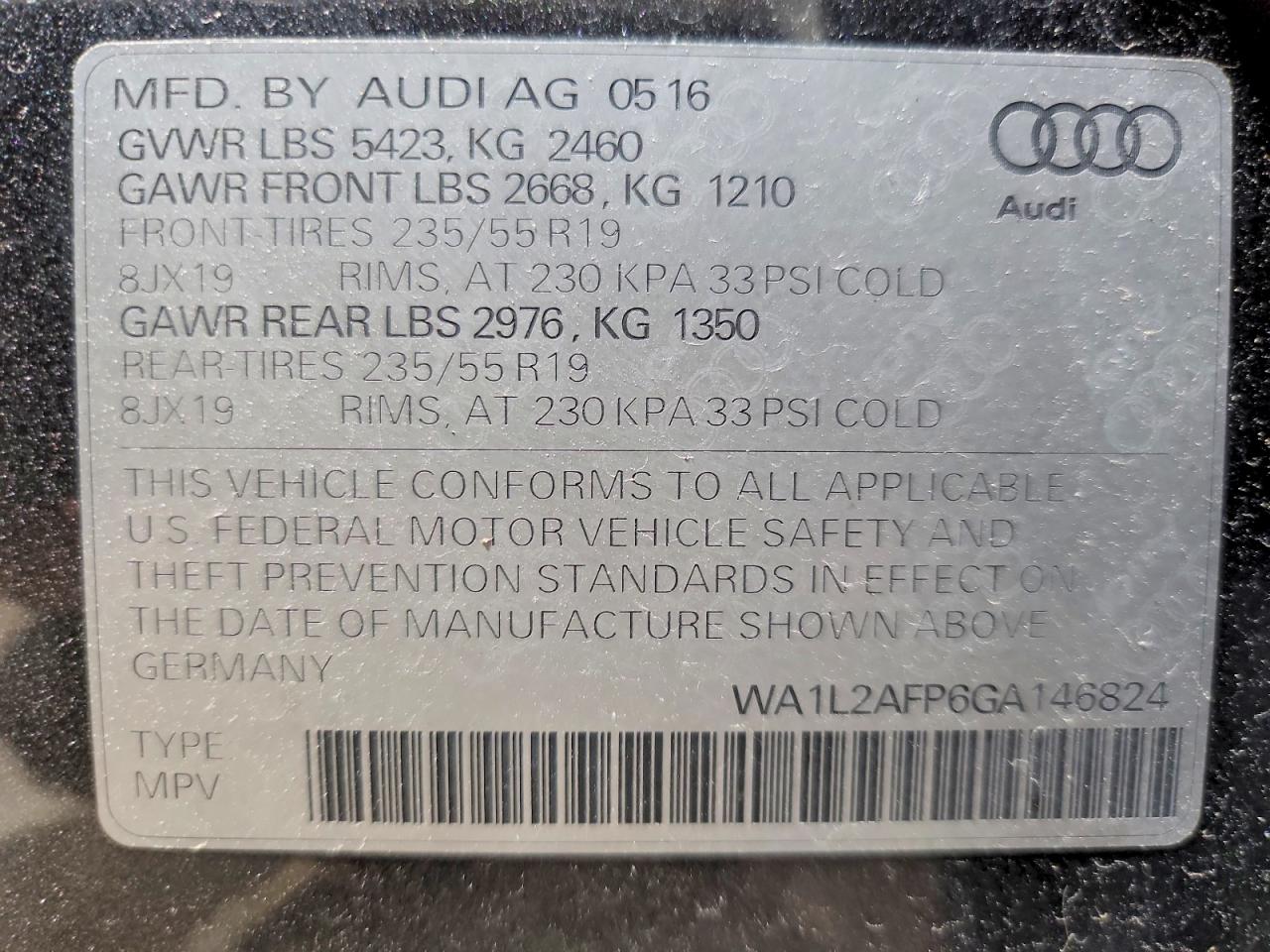 2016 AUDI Q5